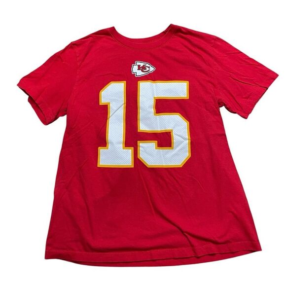 KANSAS CITY CHIEFS MAHOMES NIKE T-Shirt Red Size Large - Picture 1 of 3